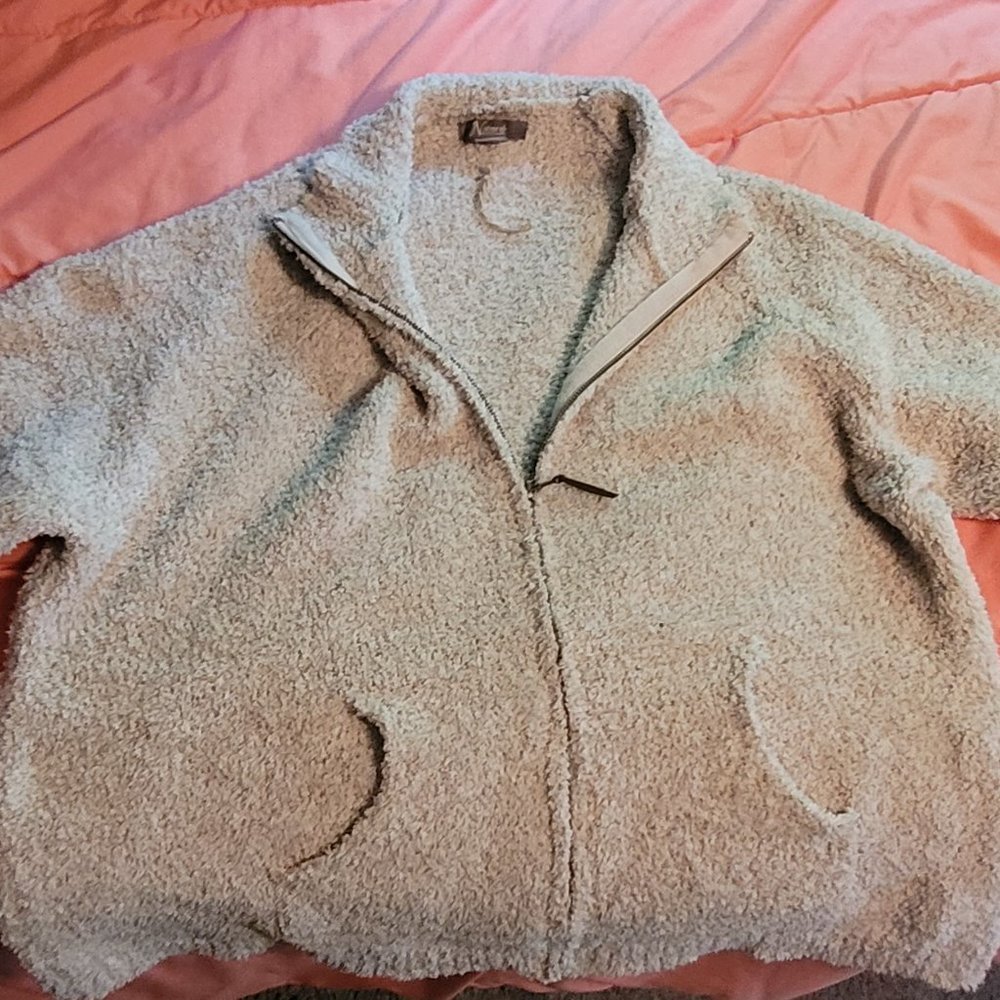 Natural Reflections 1X White Wool Jacket